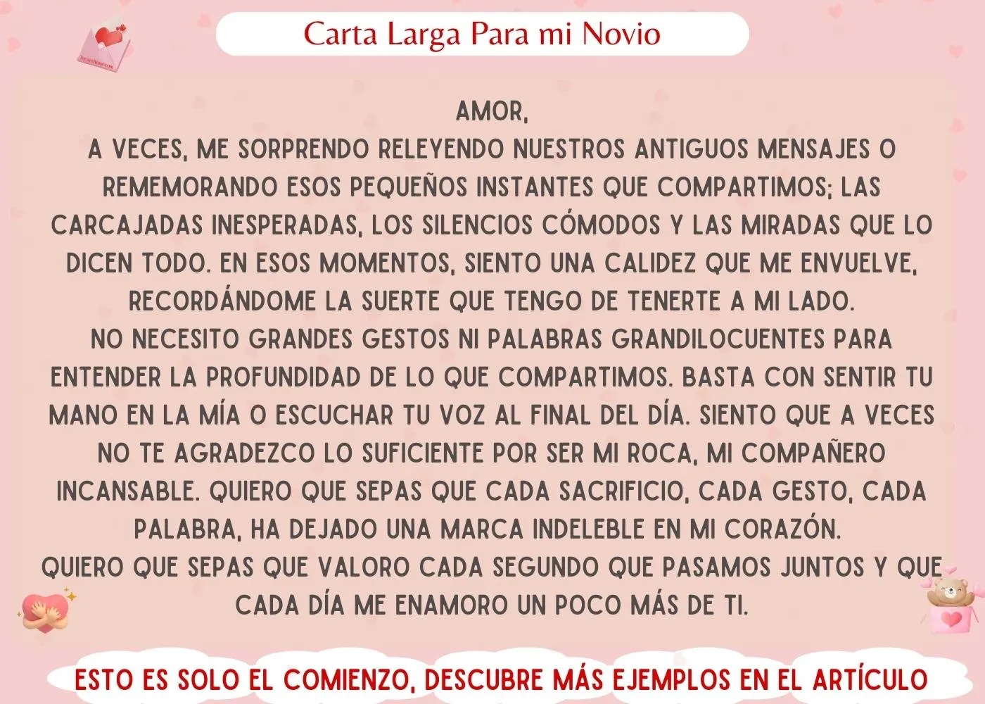Carta Larga Para El Amor De Mi Vida - Modelo Canvas
